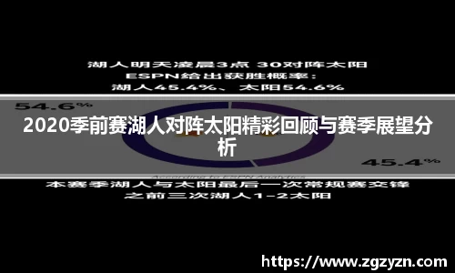 2020季前赛湖人对阵太阳精彩回顾与赛季展望分析